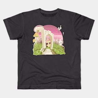 Mushroom Fortress Nostalgia Kids T-Shirt